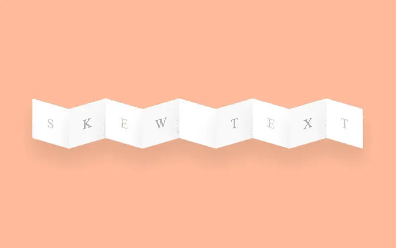 Skew Text On Hover