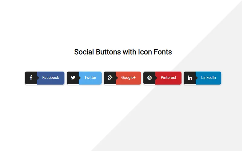 Social Buttons With Icon Fonts