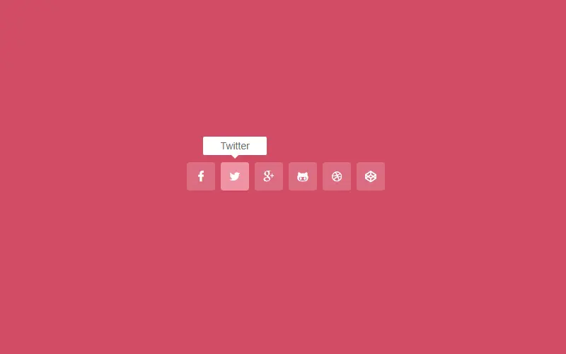 Social Media Hover Icons With Pop-Up