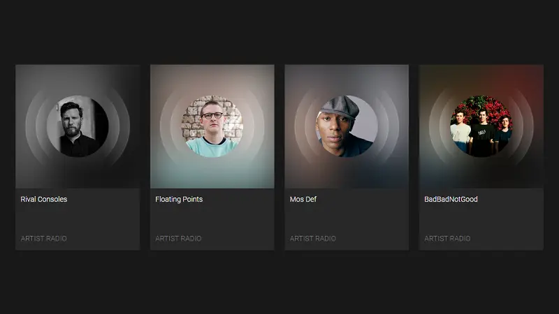 Spotify Artist Radio Thumbnails