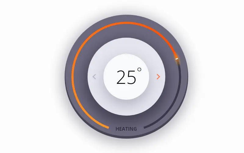 Thermostat With Form Elements & CSS Variables