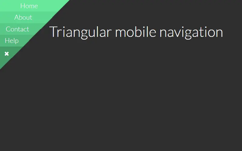Triangular Mobile Navigation