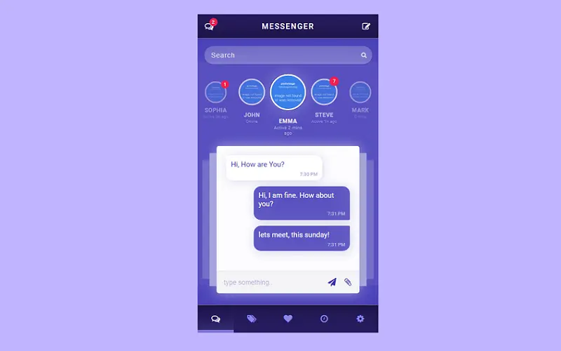 UI Design – Messenger App