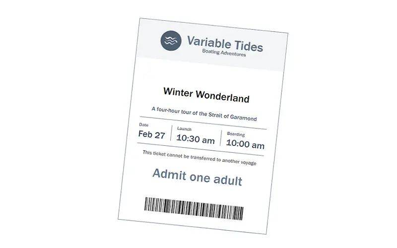 Variable Tides Ticket