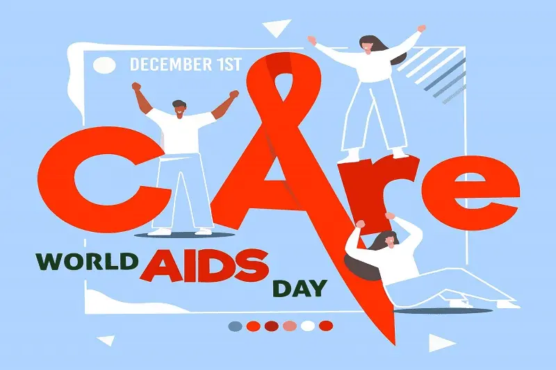 World aids day and care concept