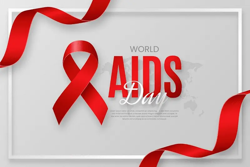 World aids day in realistic style background