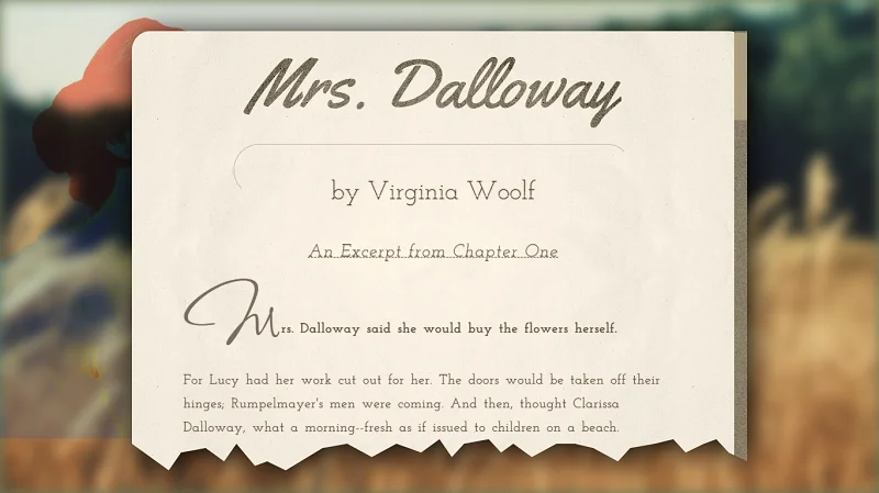Mrs. Dalloway Aged Paper Reader - Responsive