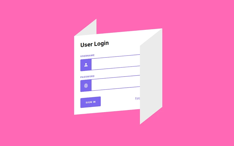 Folded CSS Paper Effect Login Form