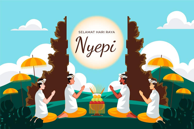 Flat Nyepi Background