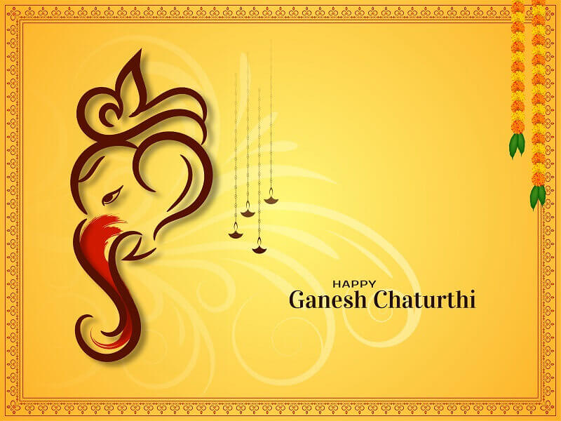 Happy Ganesh Chaturthi Indian Festival Traditional Background