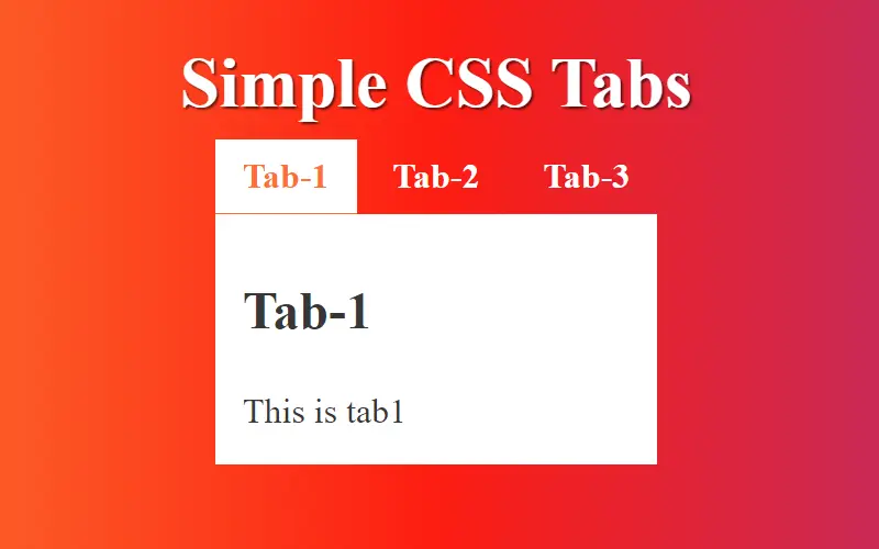 Simple CSS Tabs